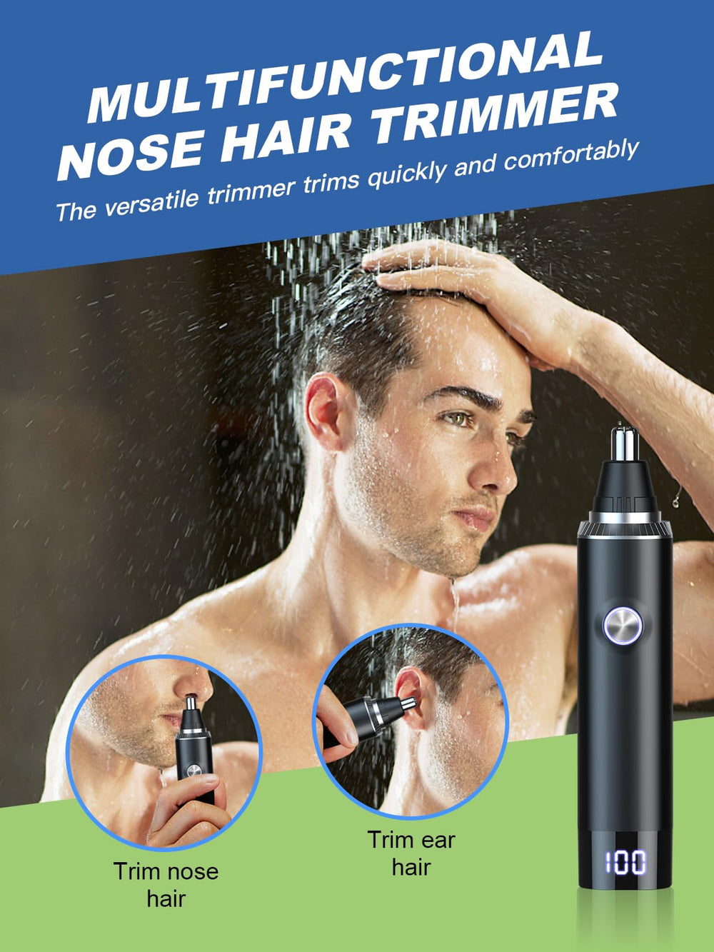 Ginity dust cover and easy-clean blades for hygiene.