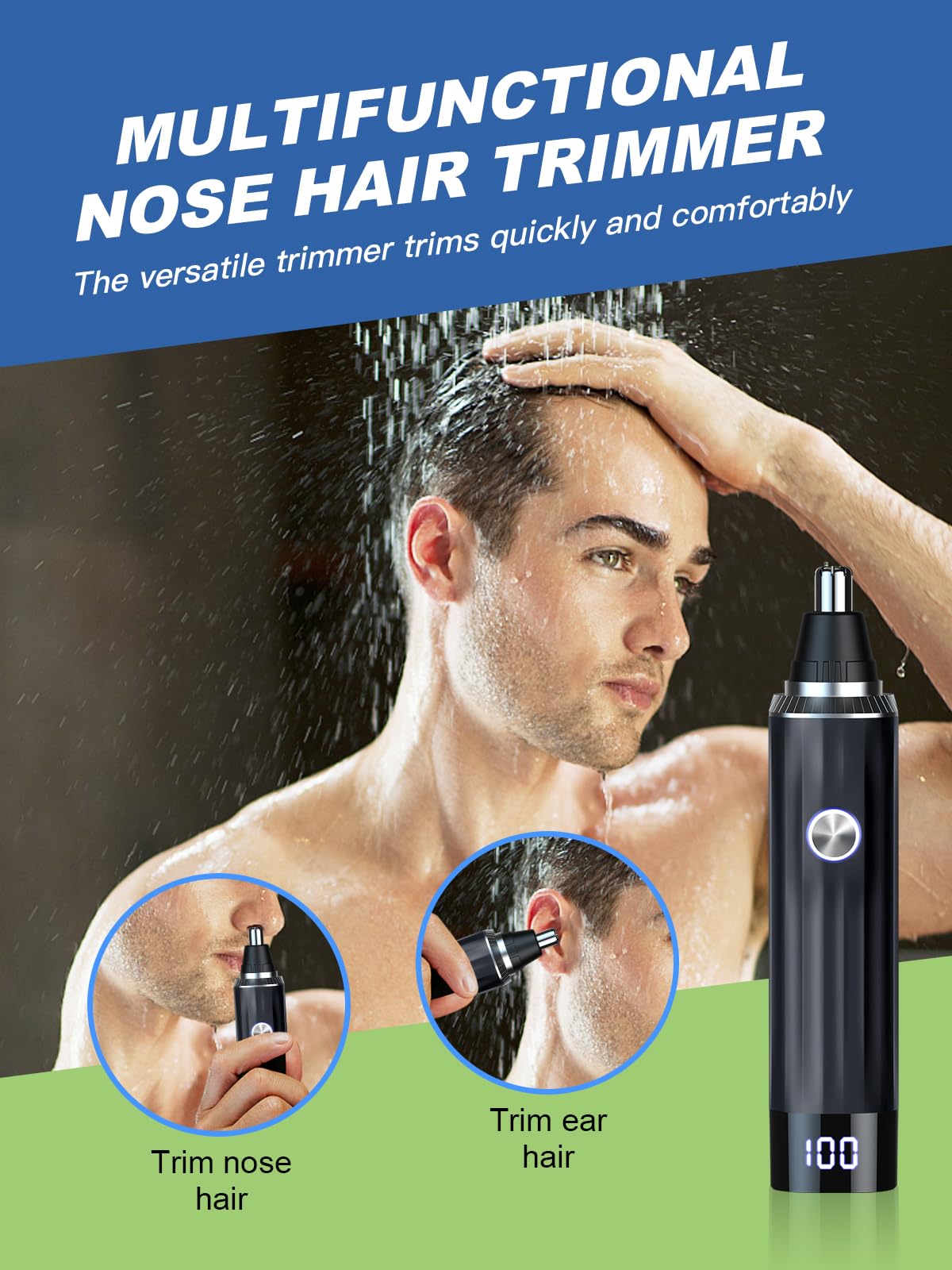 Ginity IPX7 waterproof blades enable simple cleaning after use.