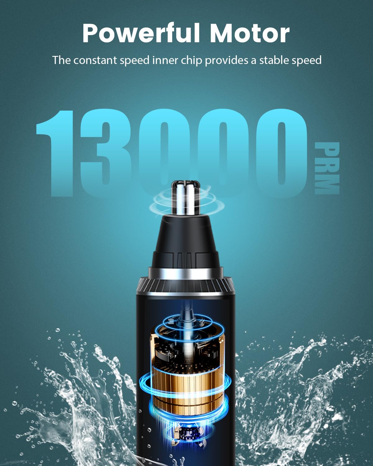Ginity IPX7 waterproof design allows safe cleaning after use.