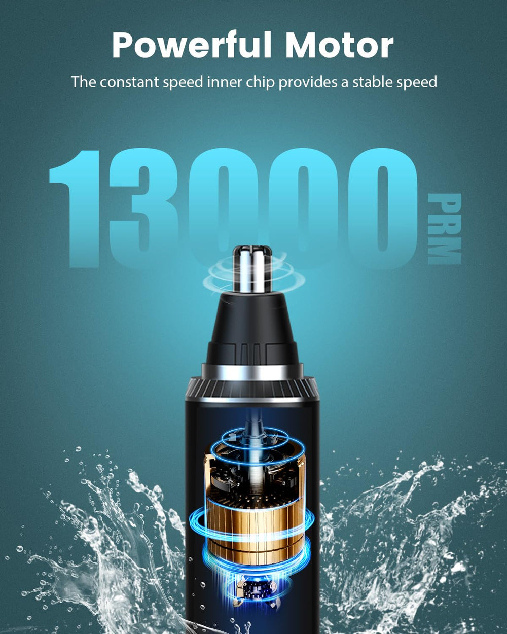 Ginity IPX7 waterproof design allows safe cleaning after use.