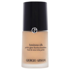 Giorgio Armani Luminous Silk Foundation bottle closeup showing smooth texture and radiant finish
