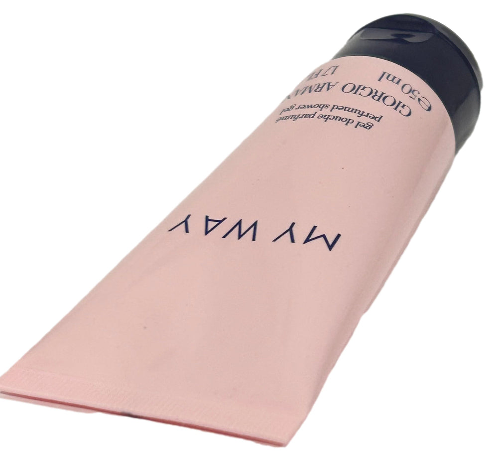 Giorgio Armani Shower Gel Women compact size fits carry-on bags.