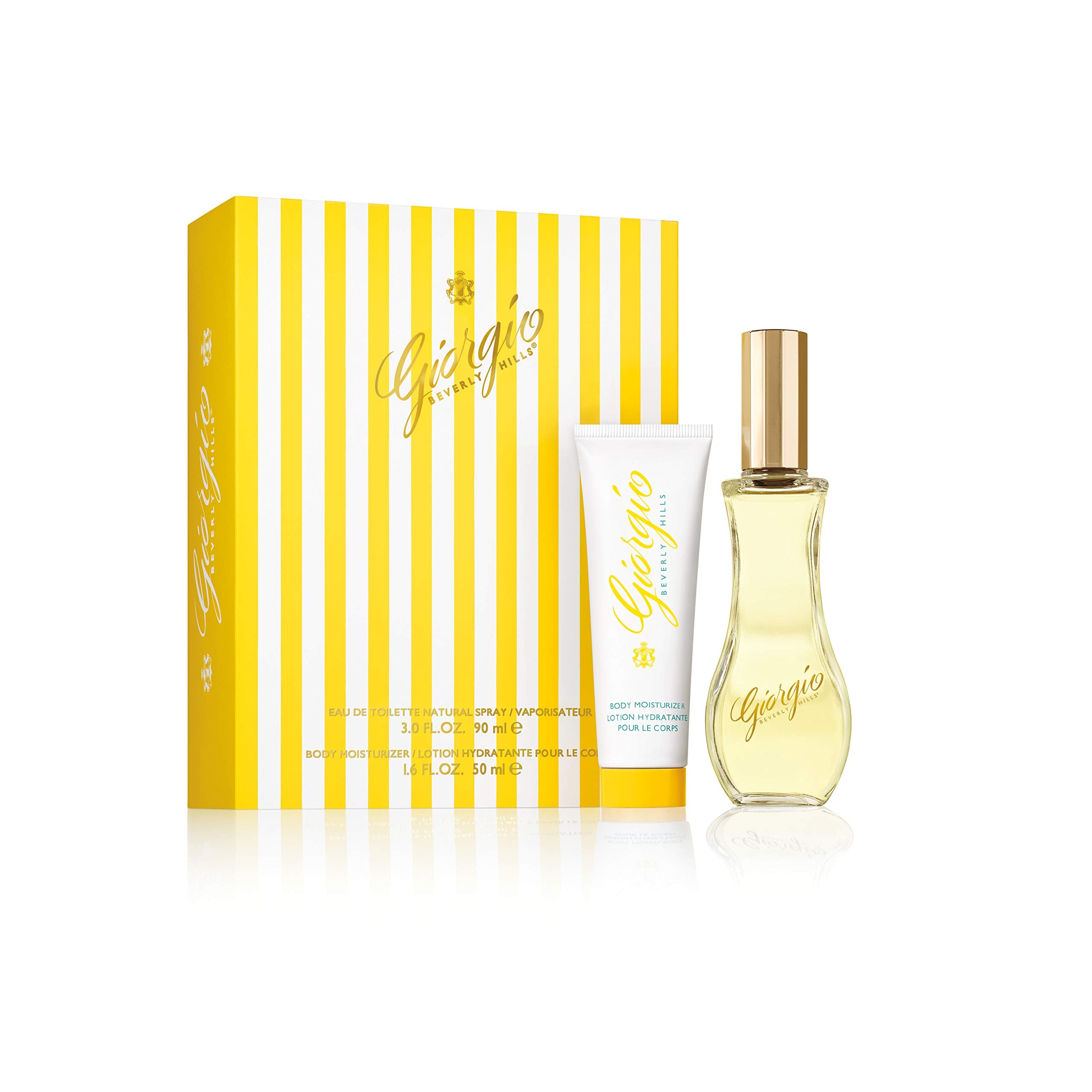 Giorgio Beverly Hills 2pc set front view, two 3 oz sprays for daily wear.
