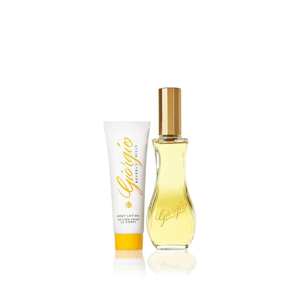 Giorgio Beverly Hills 2pc set in gift box, ready for gifting and celebration.