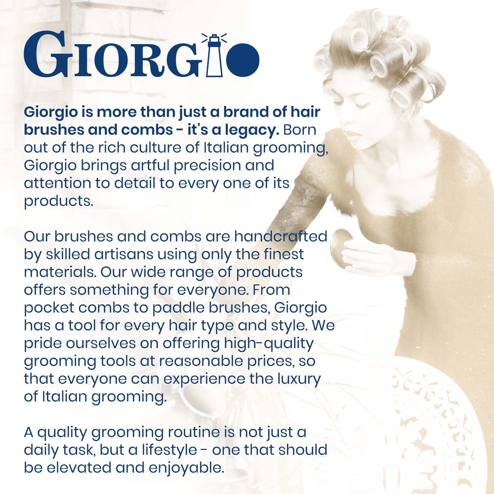 Giorgio G53 daily-use comb distributes scalp oils for smoother hair.