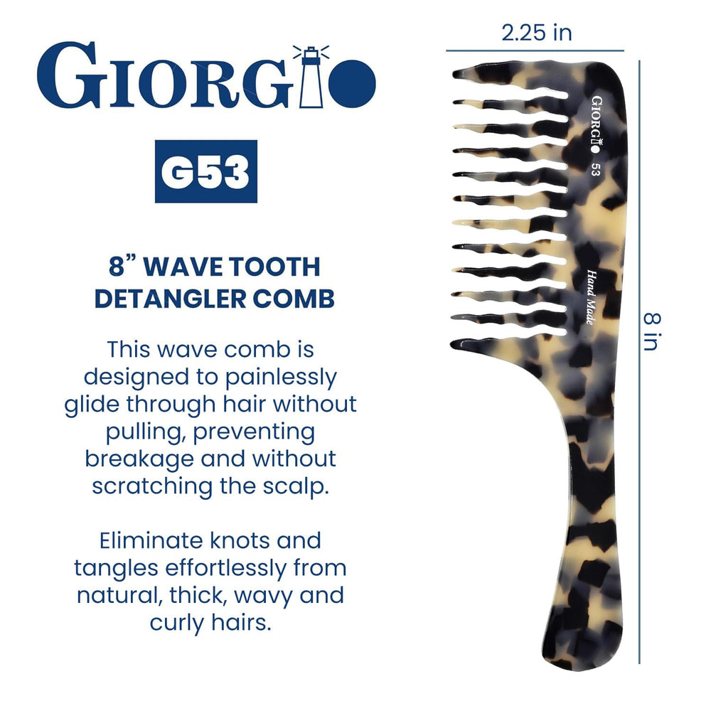 Giorgio G53 saw-cut polished edges prevent snagging during styling.