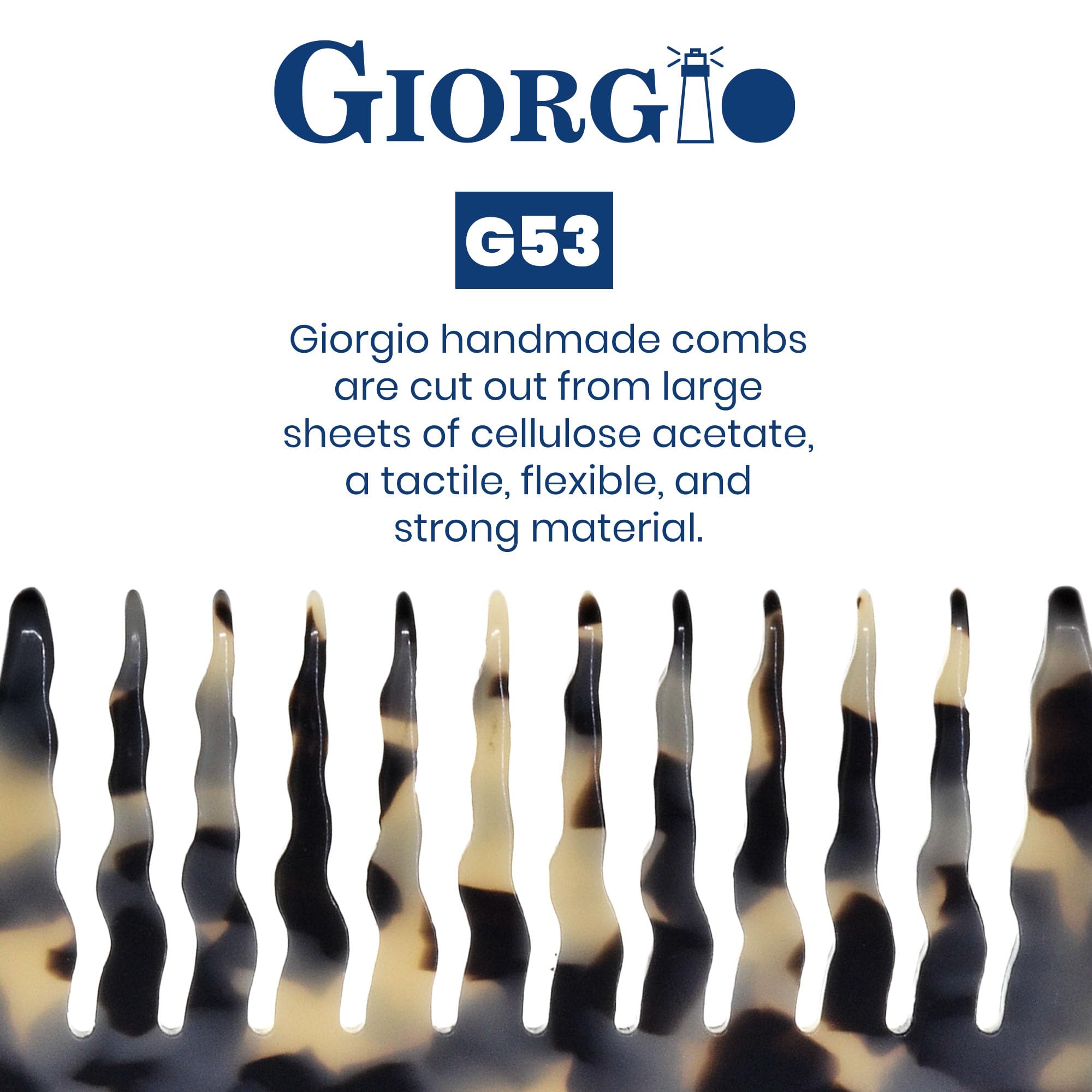 Giorgio G53 travel-friendly detangler fits easily in a bag.