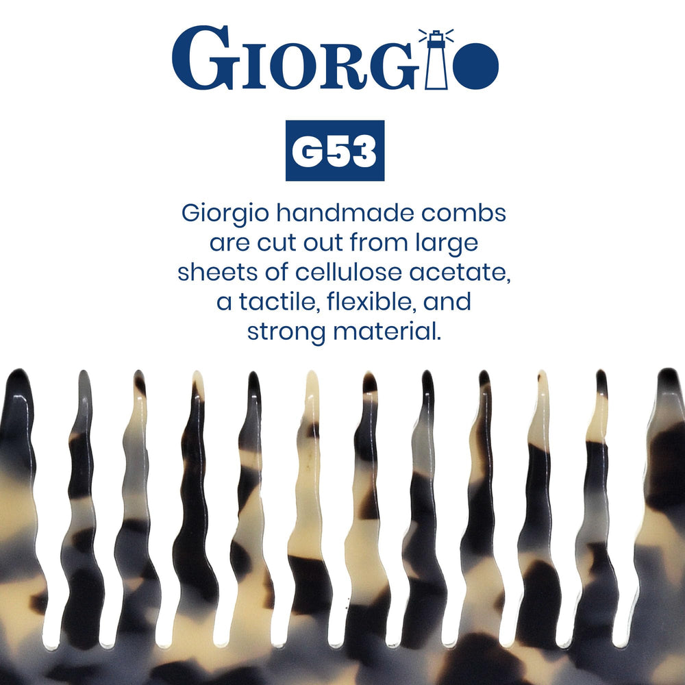 Giorgio G53 travel-friendly detangler fits easily in a bag.