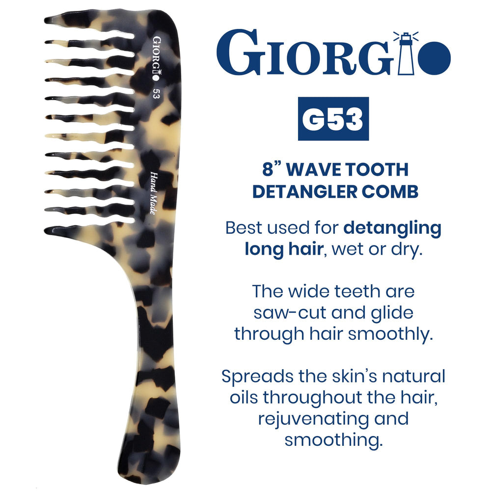Giorgio G53 detangler for wet hair detangles knots effectively.