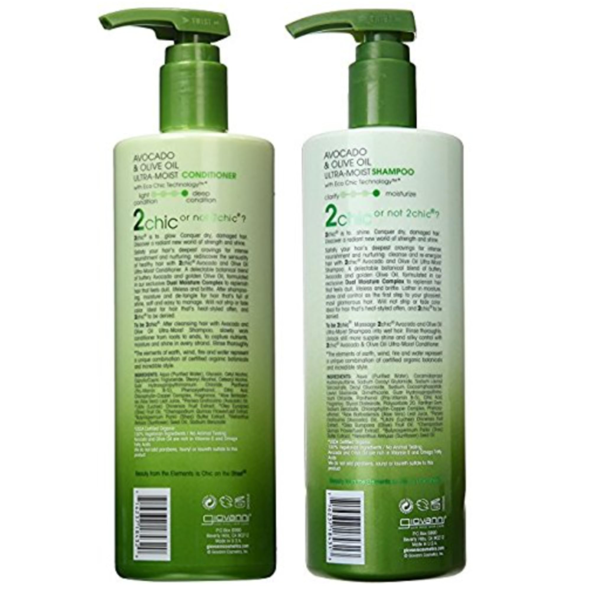 Giovanni 2Chic Ultra-Moist conditioner bottle highlighting moisture and shine.