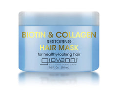 GIOVANNI Biotin & Collagen Hair Mask bottle delivers salon-grade conditioning for all hair types.