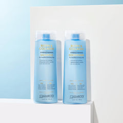 GIOVANNI conditioner texture close-up shows rich cream for detangling and smooth feel.