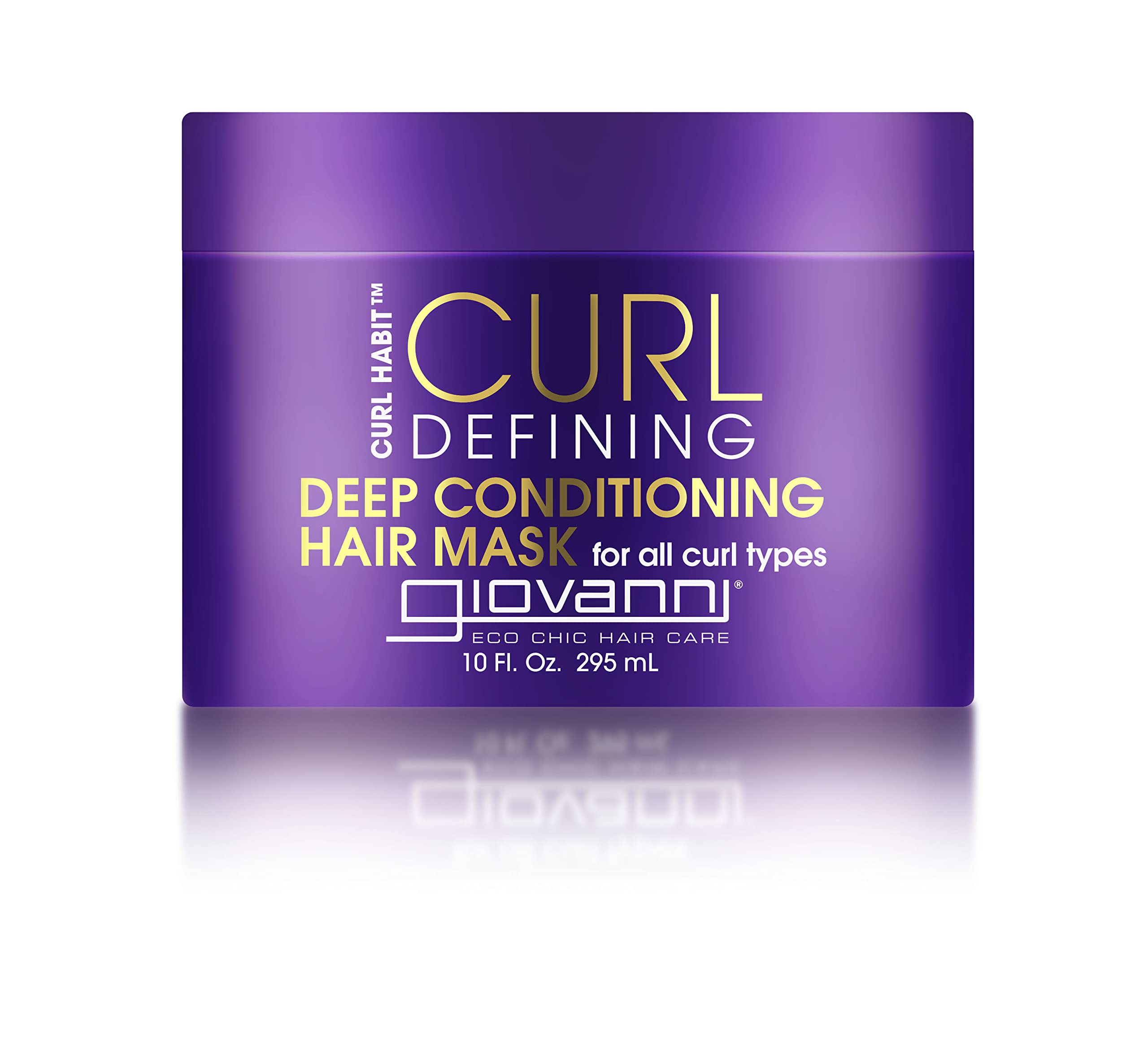 Giovanni Curl Habit bottle pour shows moisturizing action for defined curls.