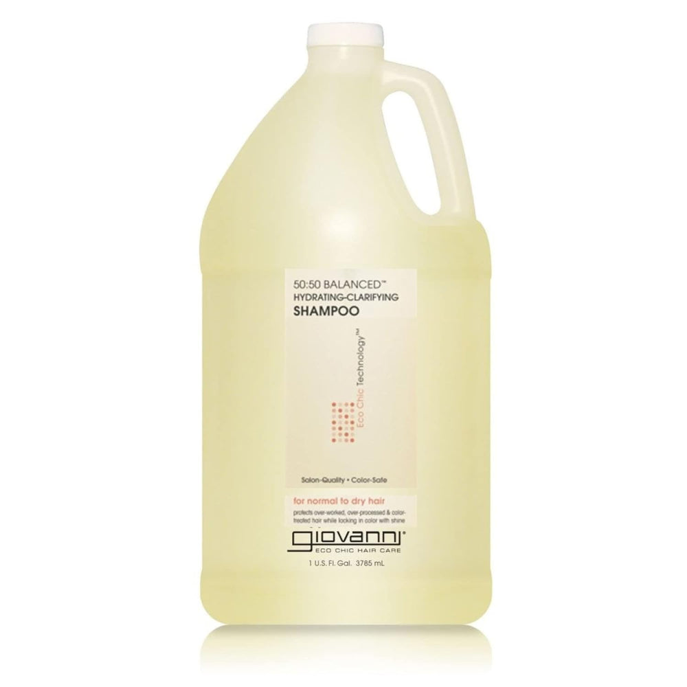 GIOVANNI ECO CHIC 50:50 bottle pour shows balanced hydration for dry hair