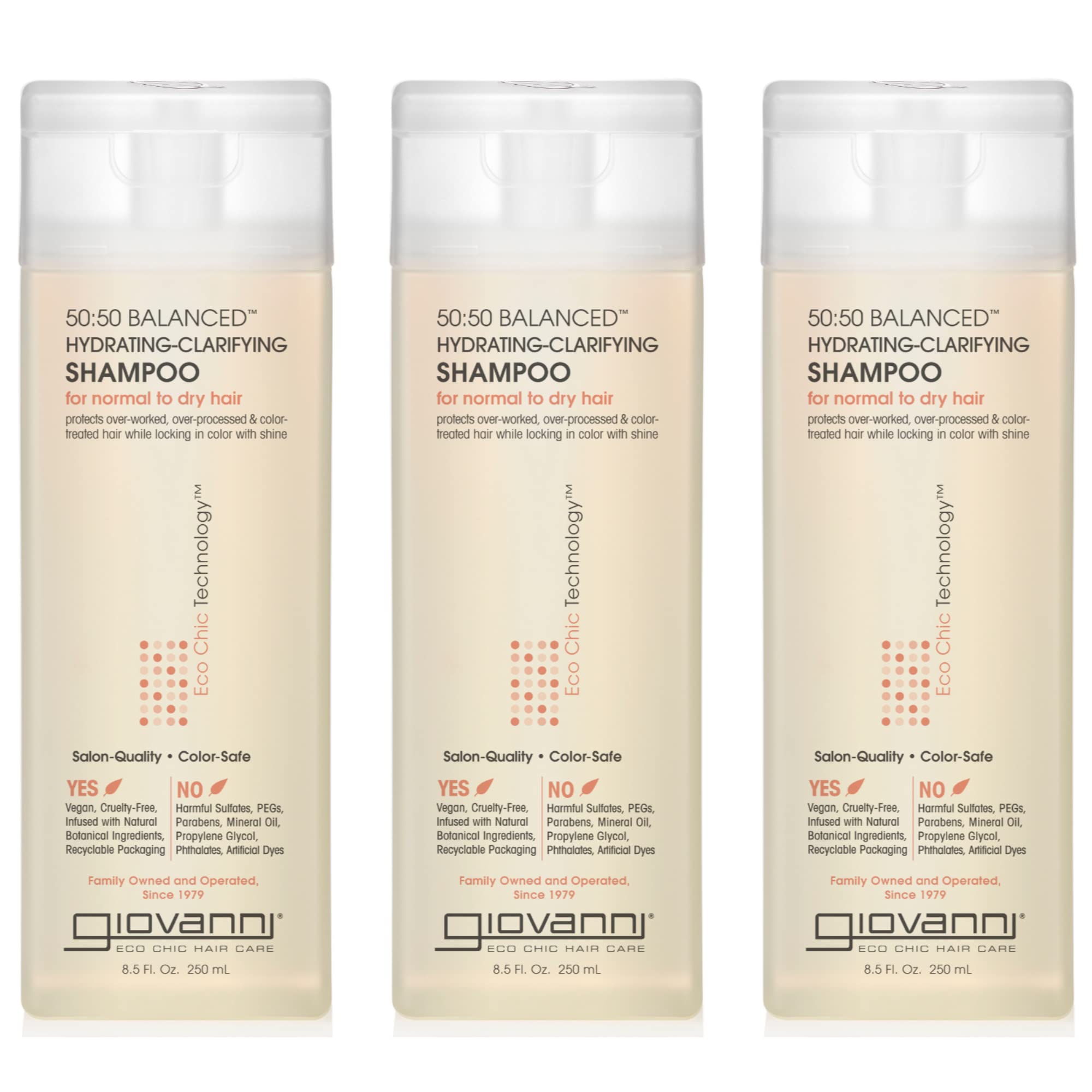 GIOVANNI Eco Chic 50:50 bottle pouring for daily moisture with hydrating formula