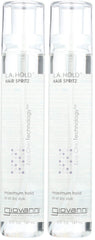 Giovanni L.A. Hold Hair Spritz bottle showing non-aerosol pump for precise finish and hold
