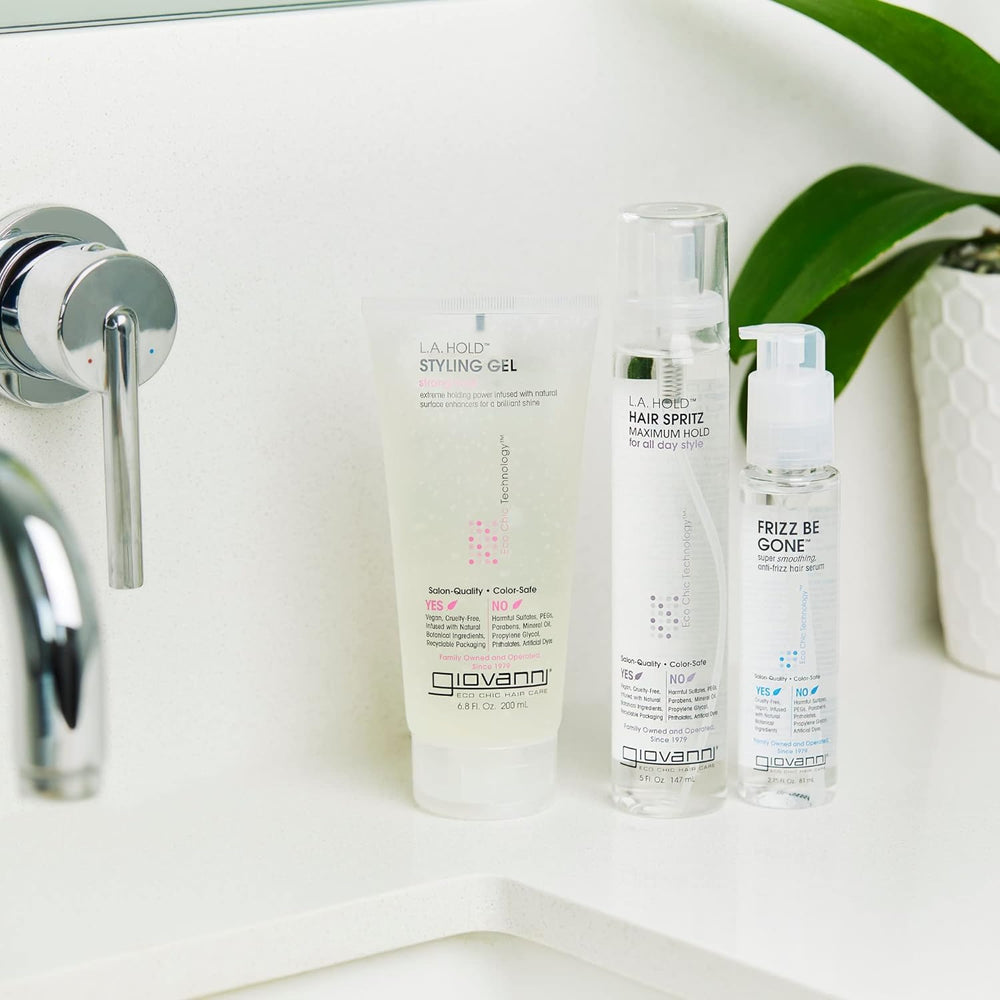 Wet hair coverage shows defined control and fullness with this gel.
