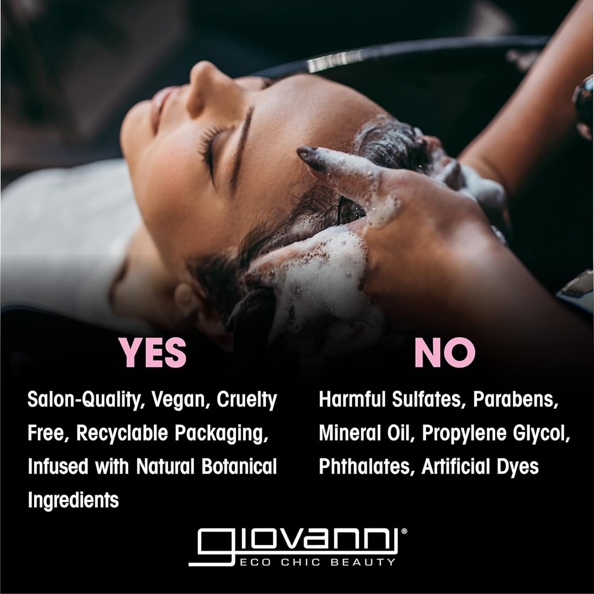 Vegan formula of Giovanni conditioner without harsh sulfates for clean conditioning