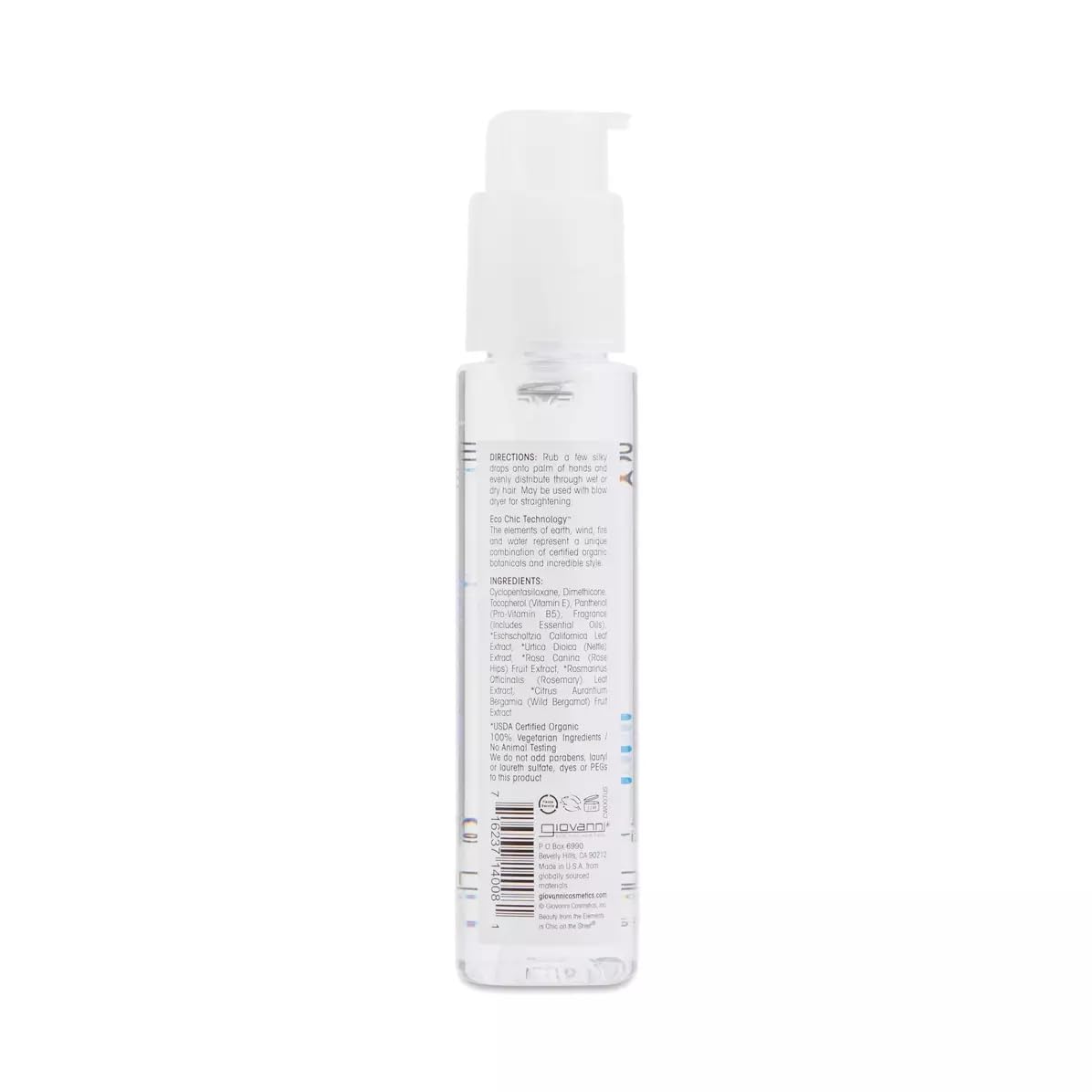 Giovanni Soft curls after treatment on hair strand showing smoothness.