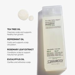 GIOVANNI Tea Tree Invigorating Shampoo rosemary and eucalyptus for clarifying cleanse