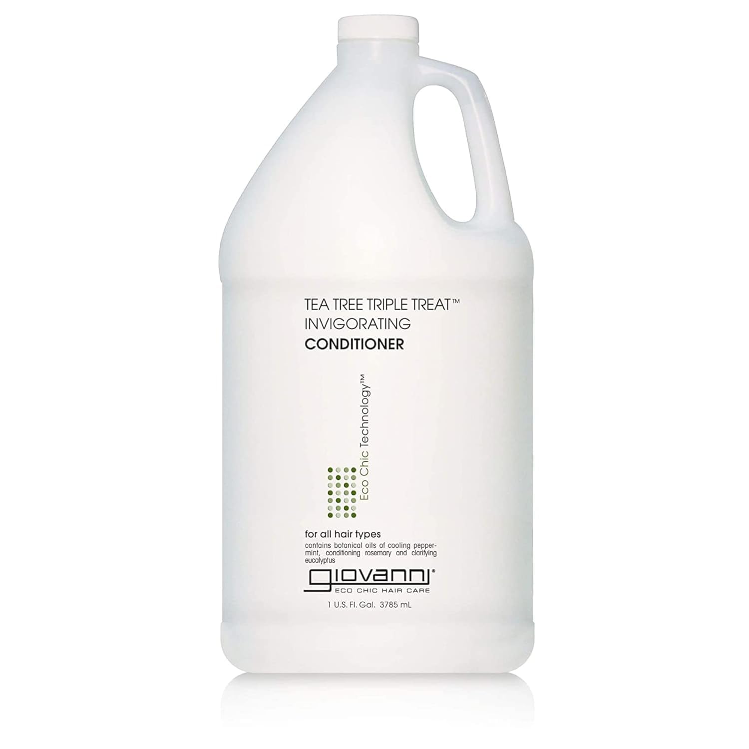 GIOVANNI Tea Tree Triple Treat conditioner bottle ready to refresh and moisturize hair.