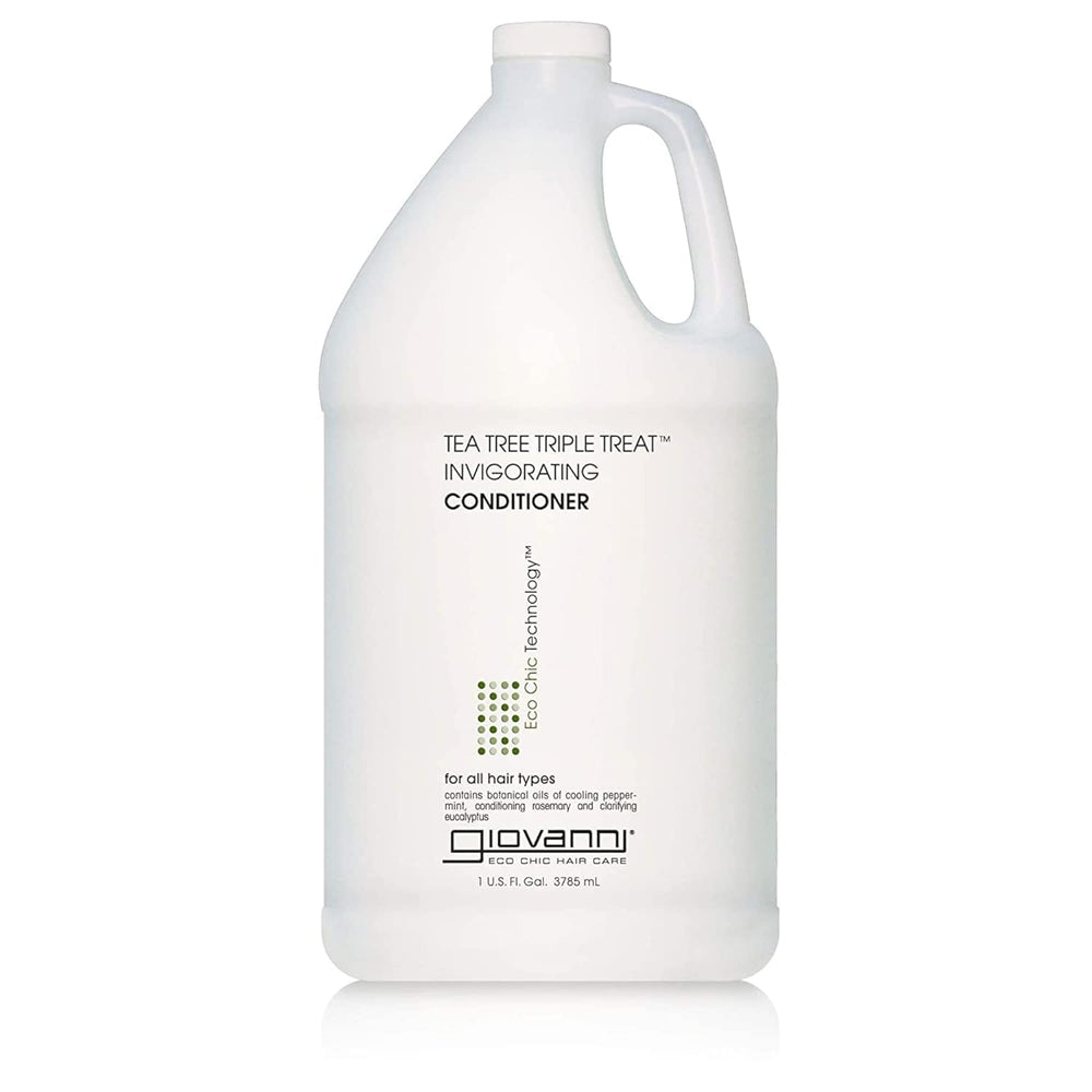GIOVANNI Tea Tree Triple Treat conditioner bottle ready to refresh and moisturize hair.