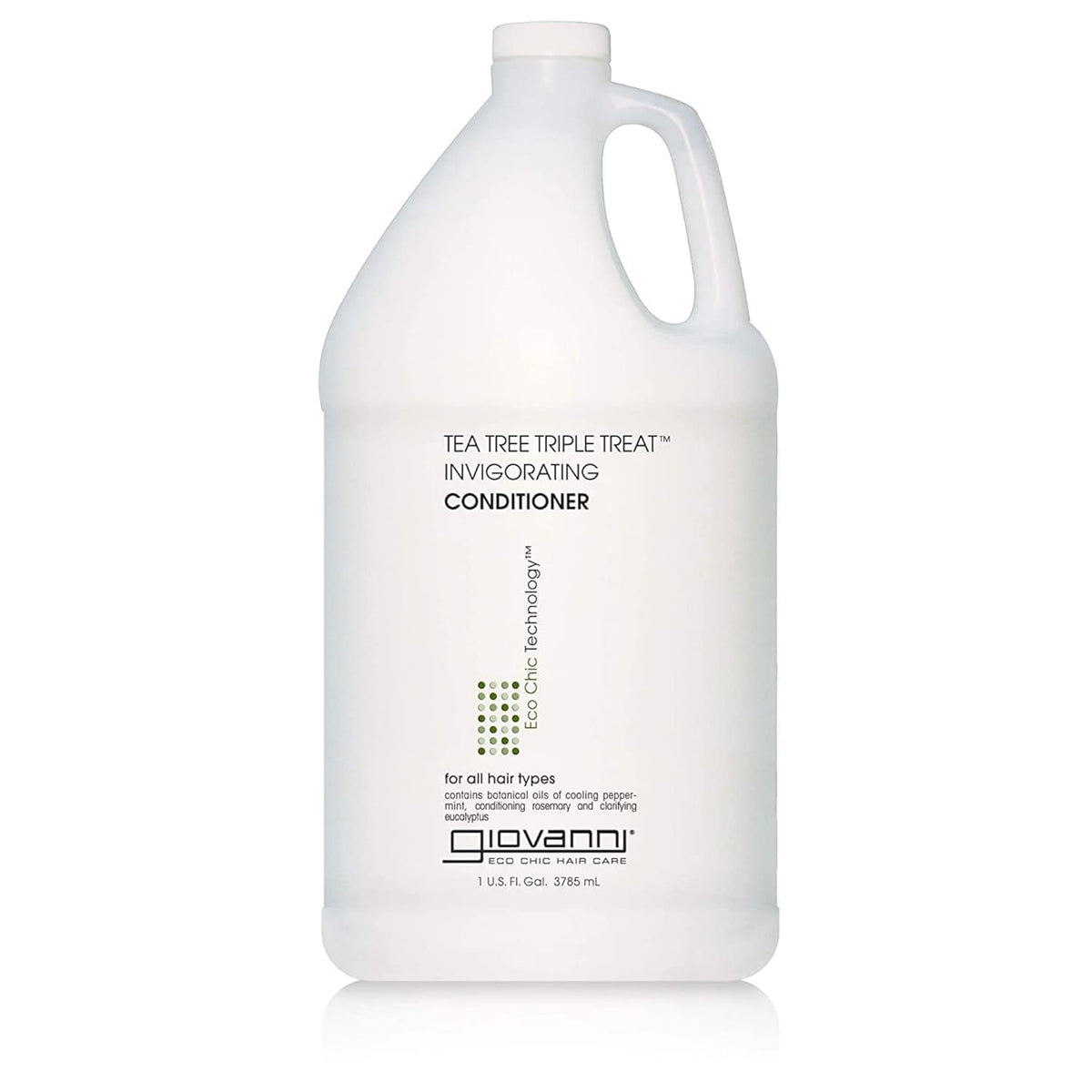 GIOVANNI Tea Tree Triple Treat conditioner bottle ready to refresh and moisturize hair.