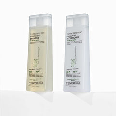 Giovanni Tea Tree Triple Treat Shampoo uses peppermint eucalyptus and rosemary for scalp refreshment.