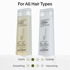 Label close-up emphasizes color-safe formula and clarified hair appearance.