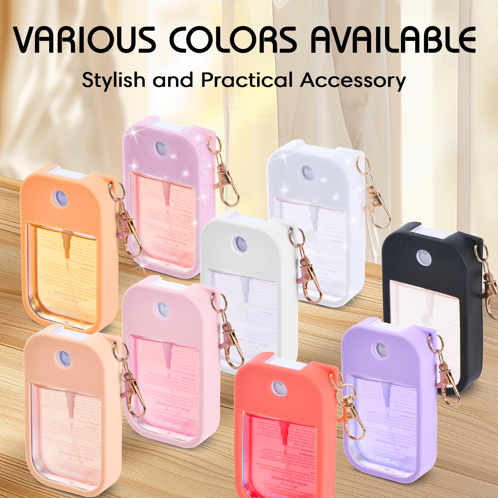 Giramika silicone case with keychain attachment staying attached to a bag.