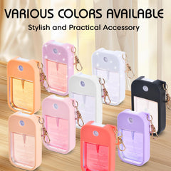Giramika silicone case with keychain attachment staying attached to a bag.
