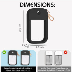 Giramika silicone case for Touchland, black back view, adds everyday protection.