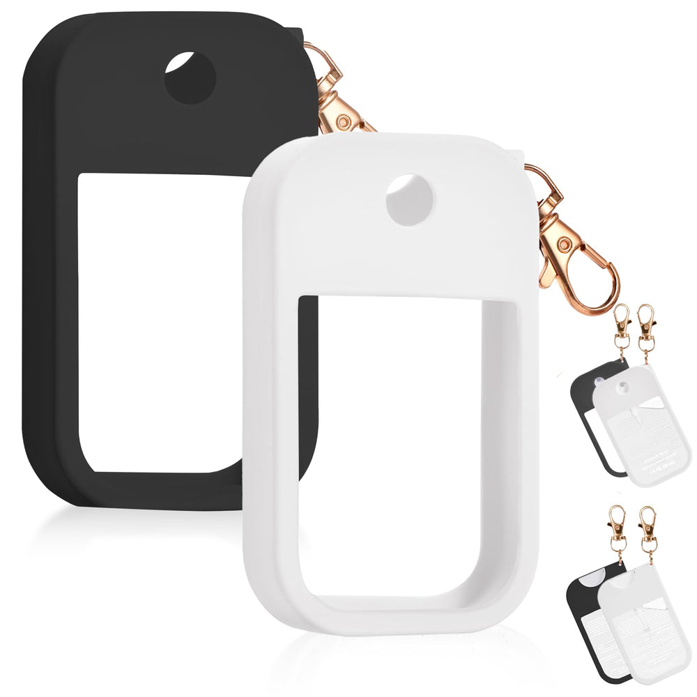 Giramika silicone case for Touchland, black front view, protects 1 oz spray on the go.