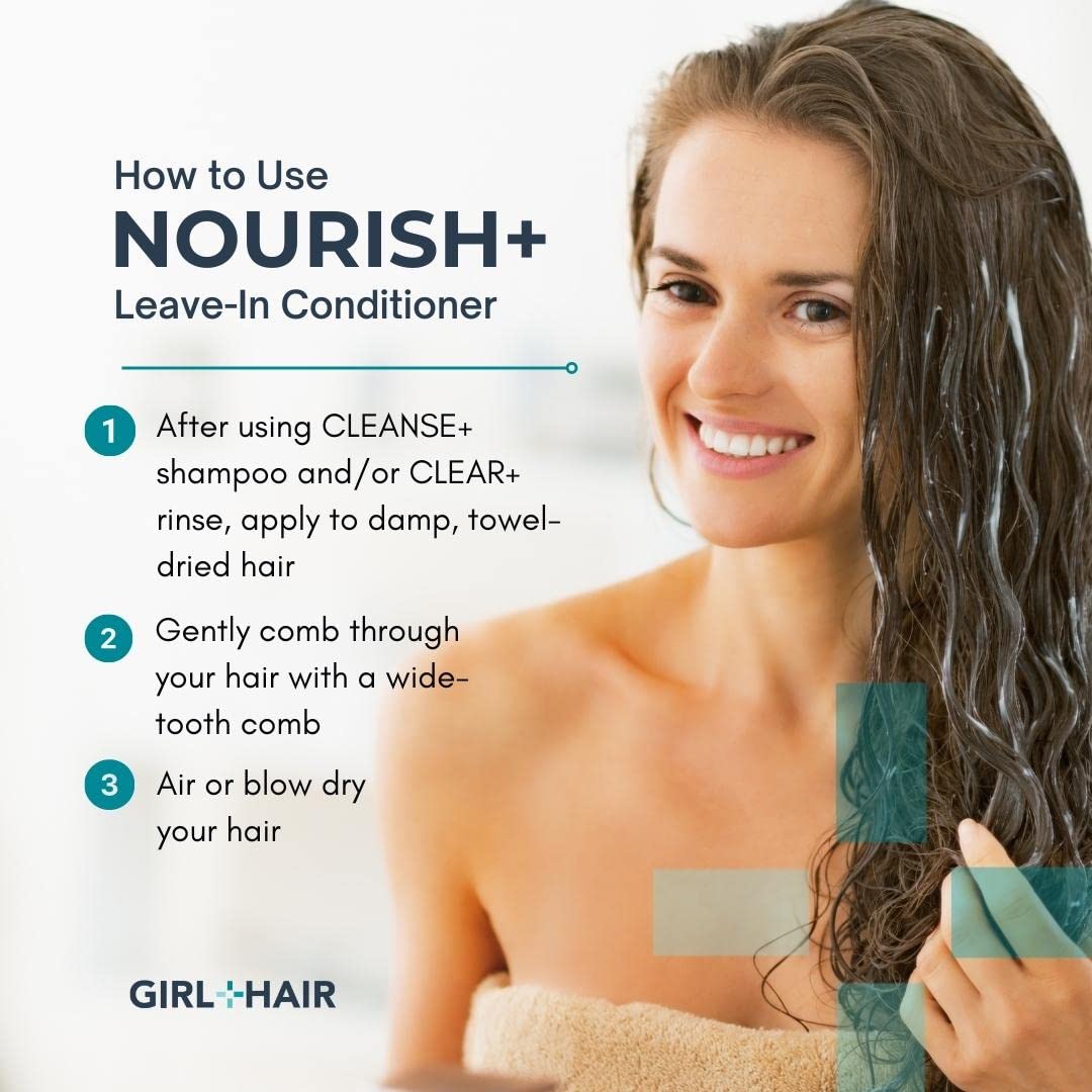GIRL+HAIR G+H NOURISH+ tea tree and neem oils highlight scalp care benefits