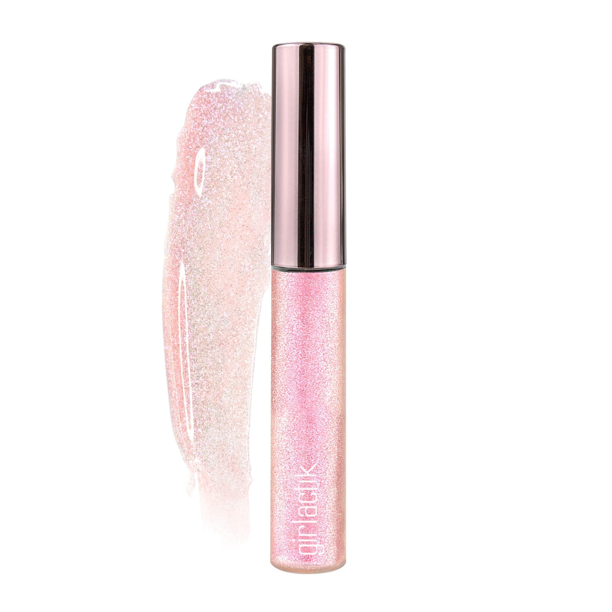 Girlactik Lip Pearls Glosser bottle pour adds sparkling moisture for a glossy finish.