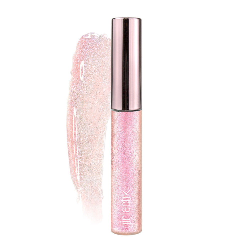 Girlactik Lip Pearls Glosser bottle pour adds sparkling moisture for a glossy finish.