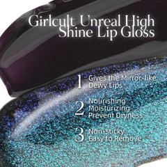 J76 lips with high-shine finish appear plump and hydrated.