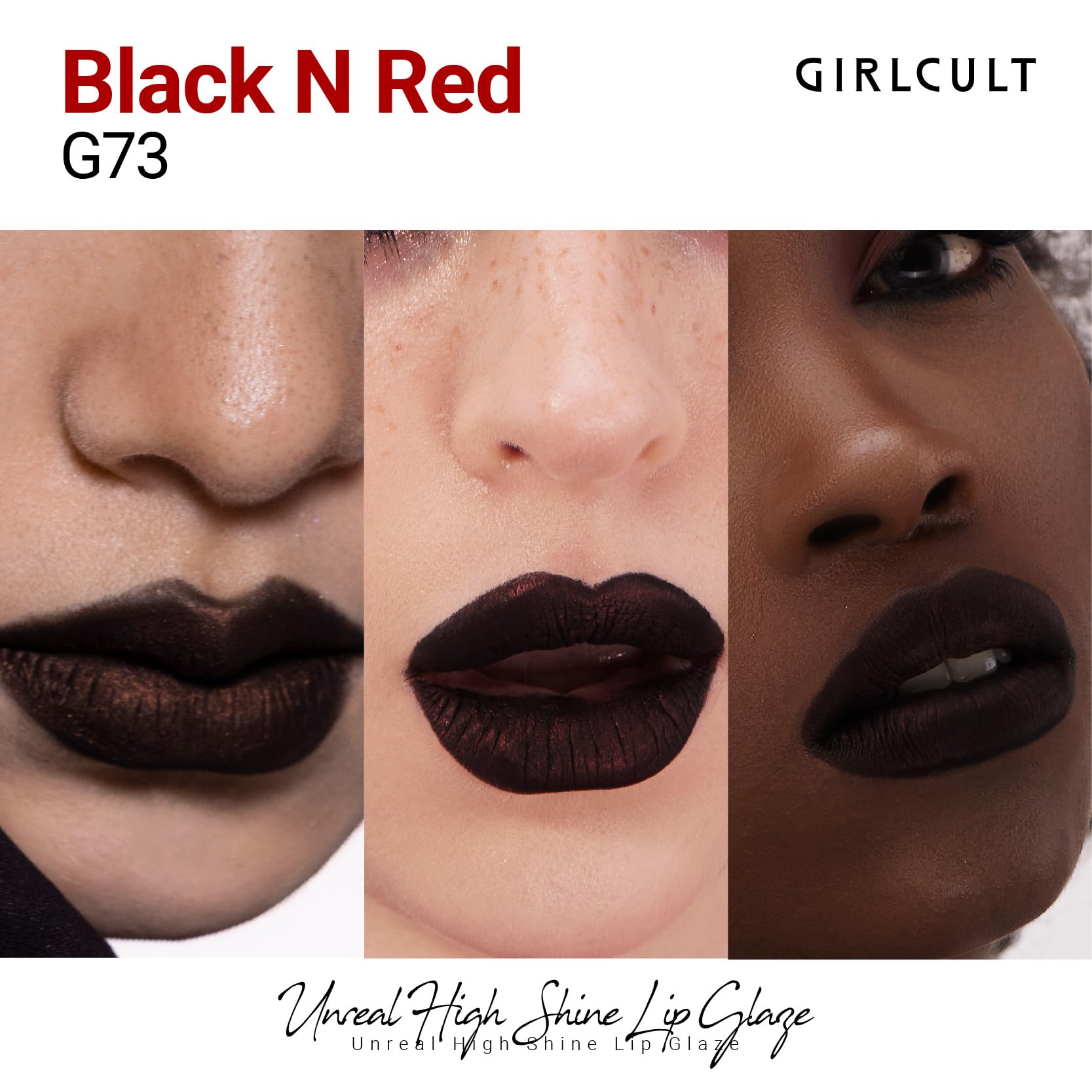 GIRLCULT Lip Stain texture close-up emphasizes breathable, non-drying comfort.