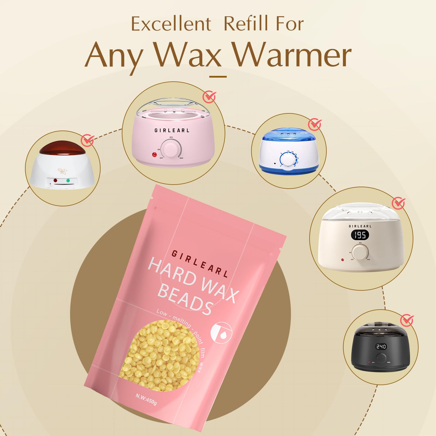 GIRLEARLE at-home salon-quality results with professional-grade wax.
