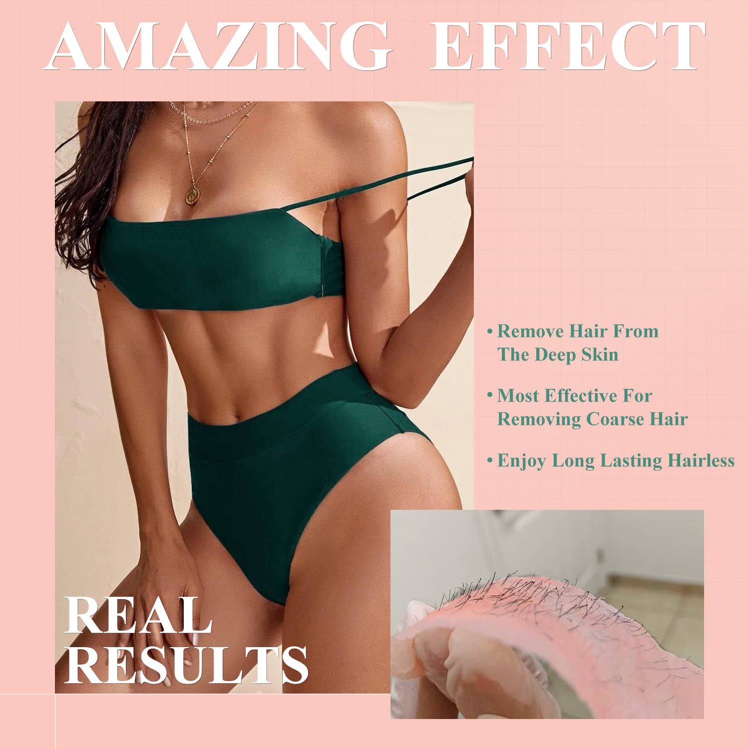 GIRLEARLE Brazilian bikini waxing with rose beads at home.