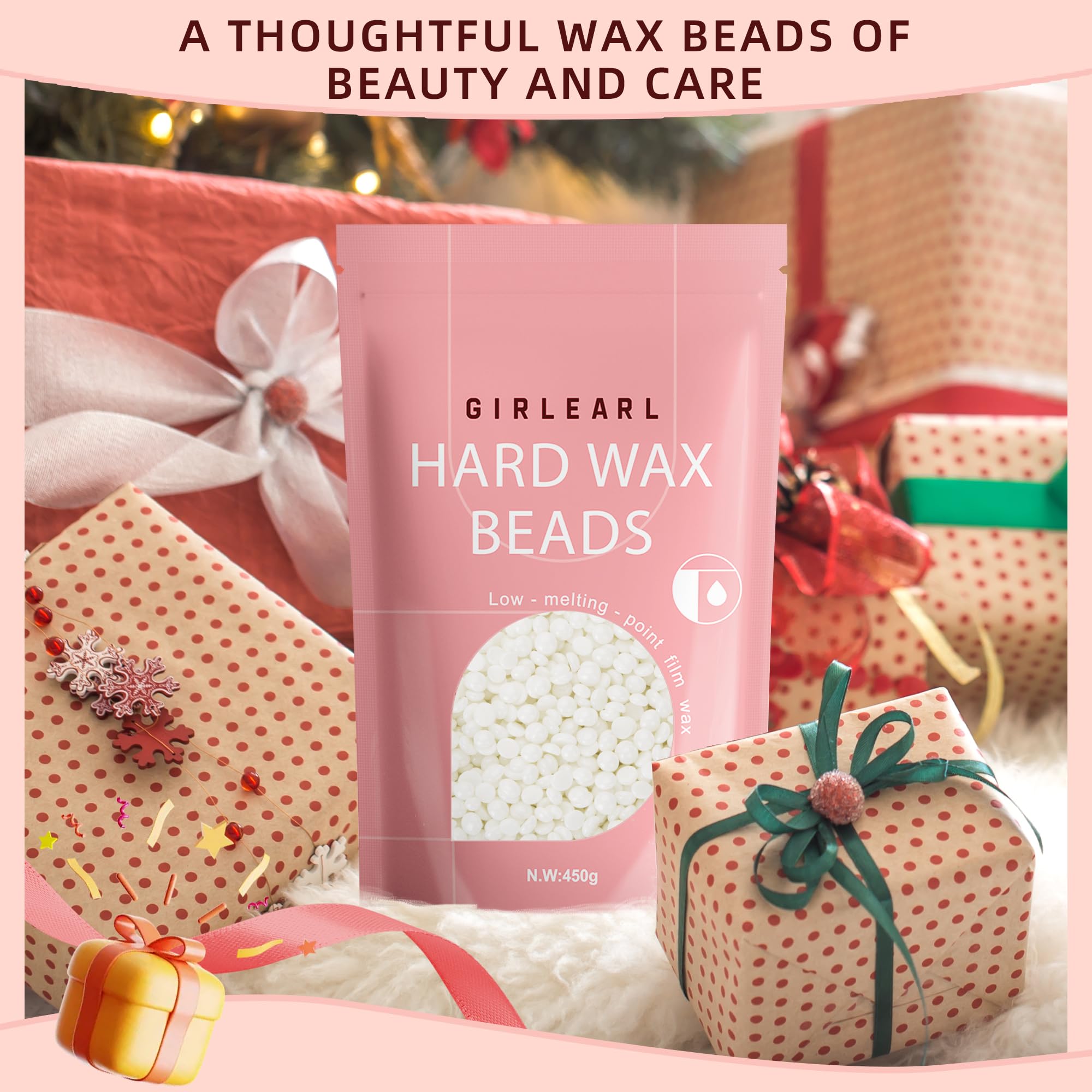 GIRLEARLE Brazilian bikini area waxing scene with beads.