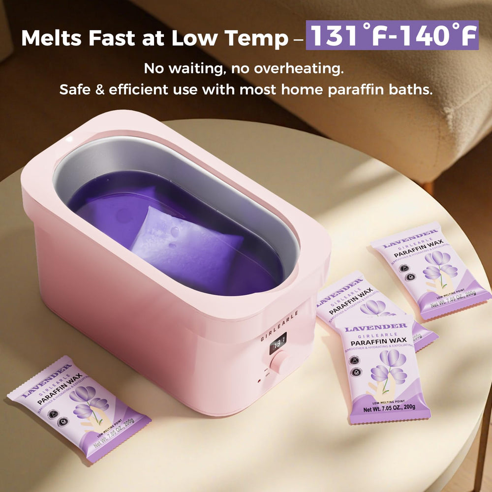 Elbows and knees hydrated with GIRLEARLE paraffin wax