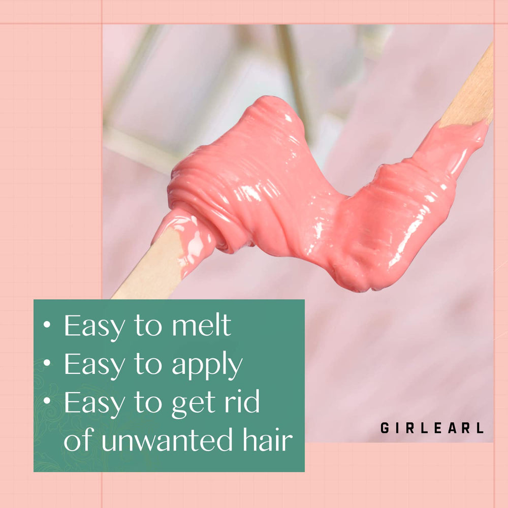 GIRLEARLE full-body waxing at home using rose formula wax.