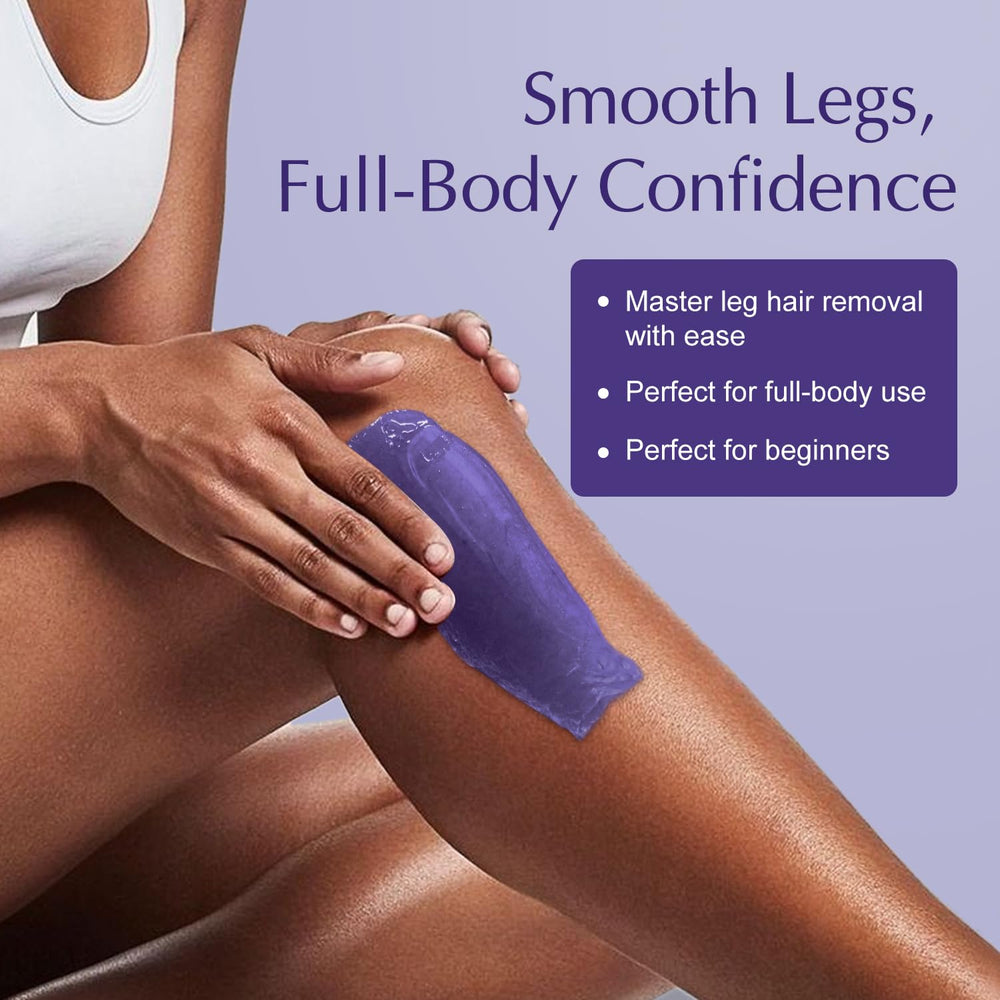 GIRLEARLE lavender wax beads used for leg waxing on delicate areas