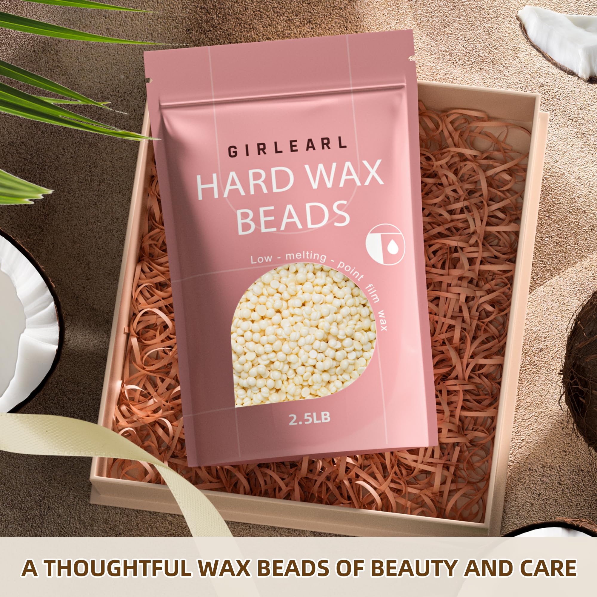 GIRLEARLE low-melting-point beads ease beginner-friendly waxing.