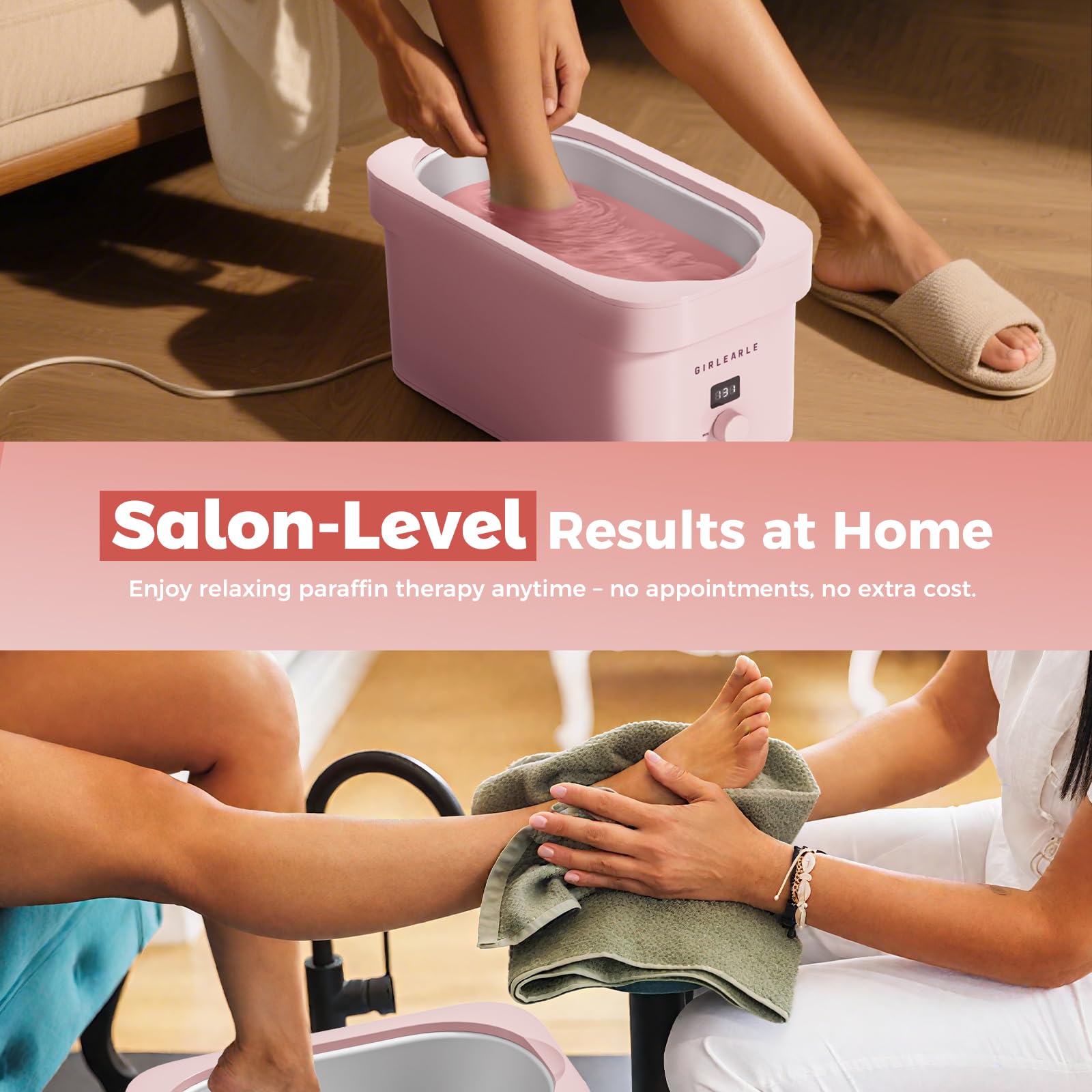 Pair with GIRLEARLE Digital Paraffin Wax Machine for best results