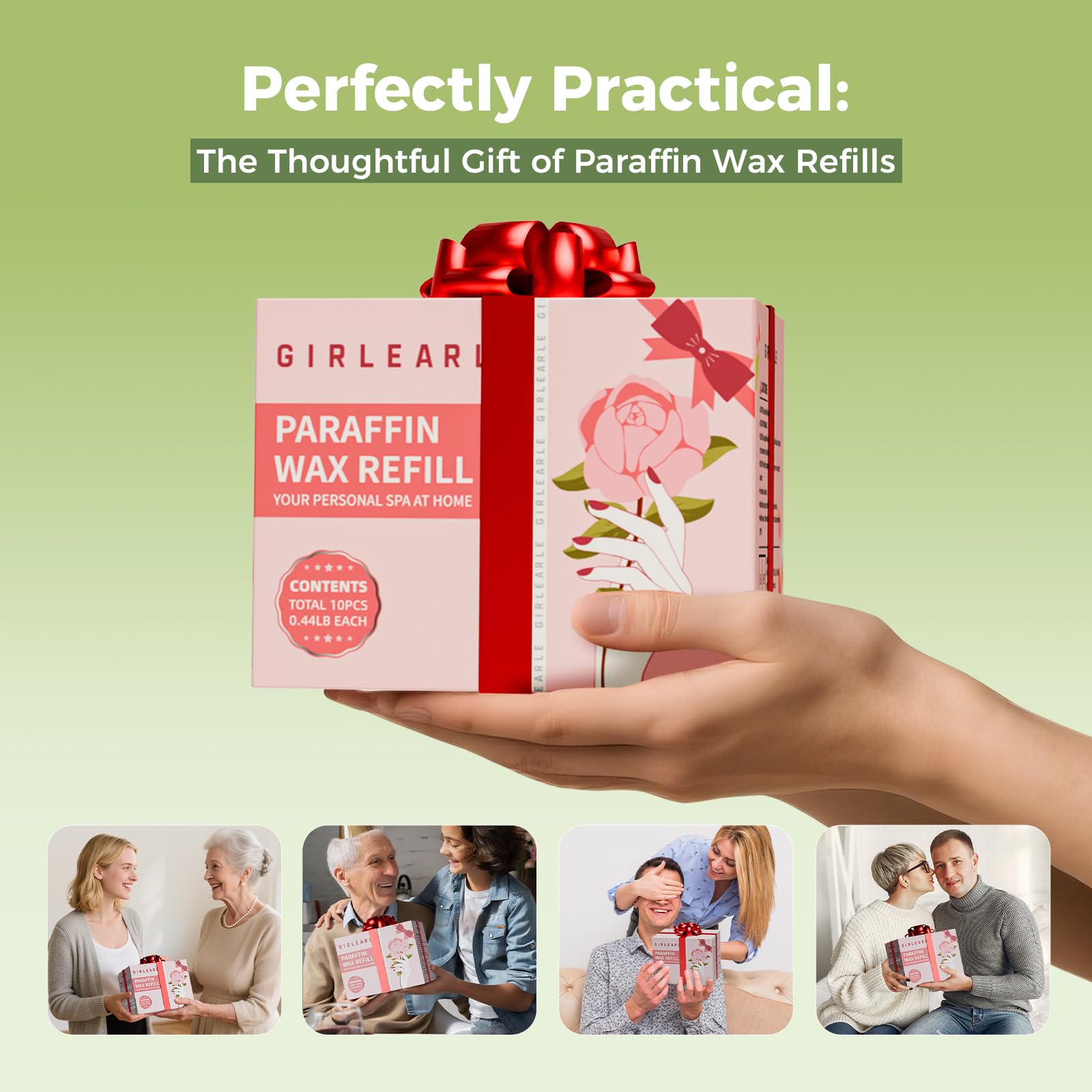 Paraffin wax peeling cleanly with no sticky residue left behind