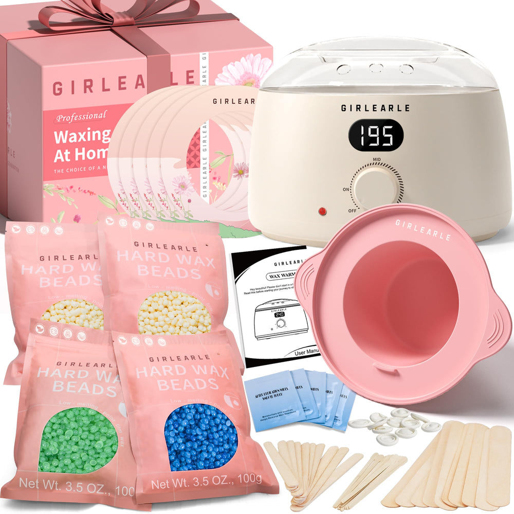 GIRLEARLE premium waxing warmer with LED display for precise at-home heat control