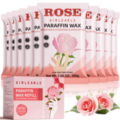 GIRLEARLE Rose paraffin wax packaging in pink box for gifting