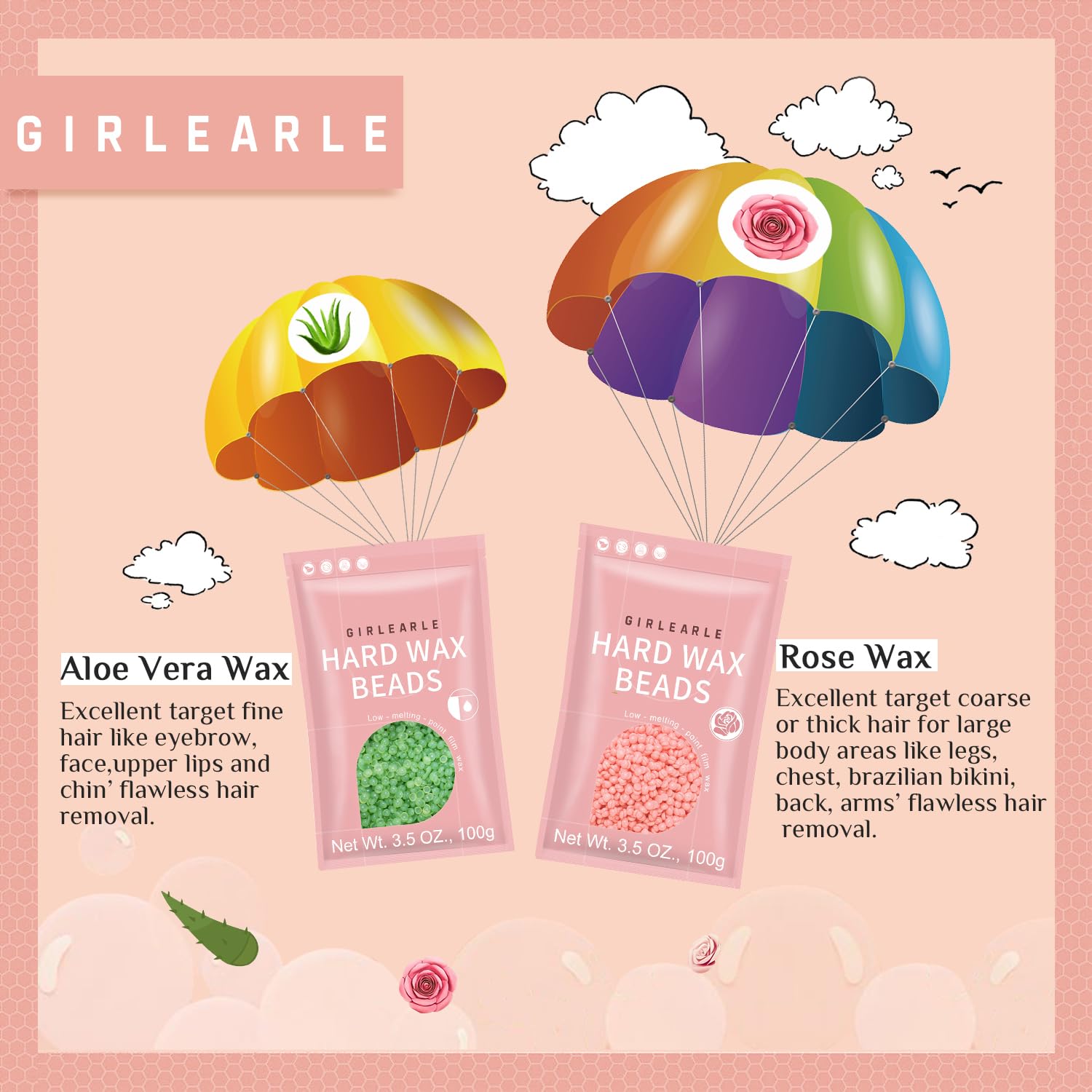 GIRLEARLE silicone wax pot keeps melted wax clean.